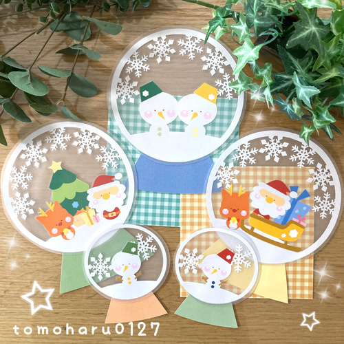 かわいいスノードーム壁面 立体・オブジェ tomoharu0127 通販 15400538