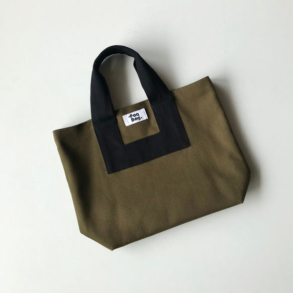 MINI KONOJI  TOTE【キナリ/カーキ】※受注生産※ご入金確認後に作製します。 9枚目の画像