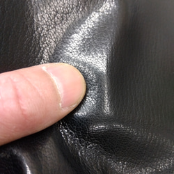 【定番商品】カミラ（ヌメゴート革）#ブラックー 革の大きさ40デシ前後 革の厚み0.8mm前後 4枚目の画像