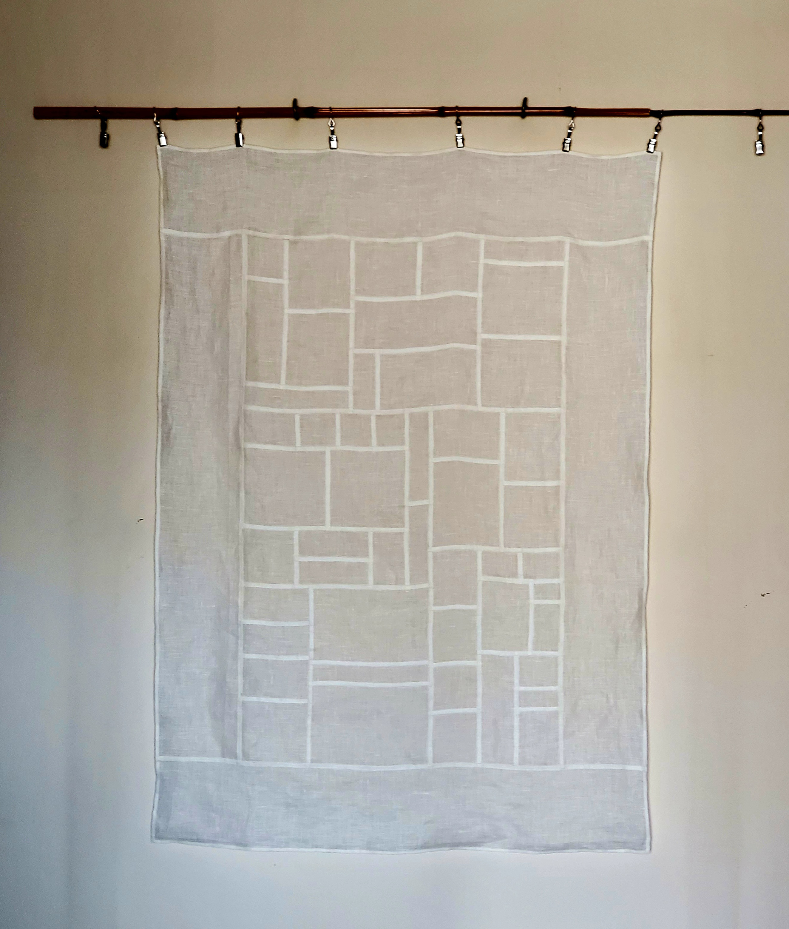 《受注制作c》ポジャギ　リネン　白