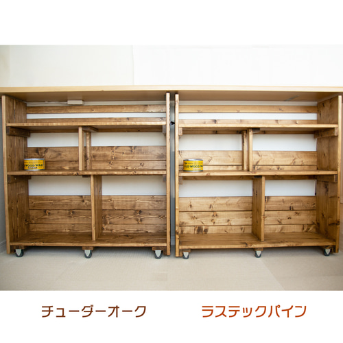 木製収納棚-キャスター付② カウンター下キャビネット(ラ 木製収納棚-キャスター付② カウンター下キャビネット(ラ