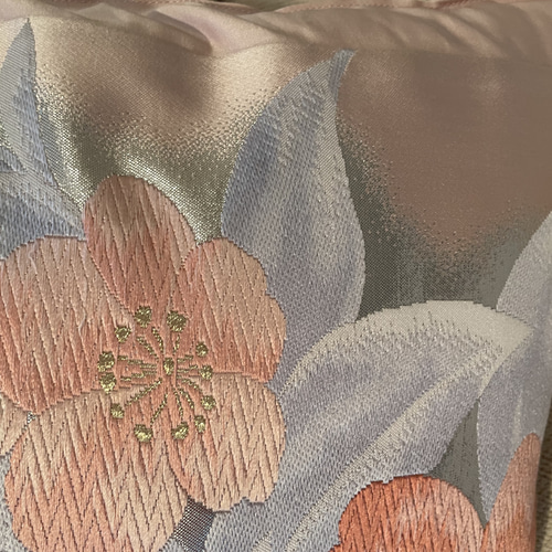 2446豪華刺繍の袋帯リメイク　正絹クッションカバー2枚セット40cm✖️40cm 2446豪華刺繍の袋帯リメイク 正絹クッションカバー2枚セット40cm