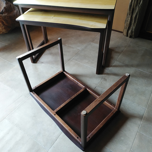 3セット・おしゃれネストテーブル♪ ローテーブル＊リビングテーブ