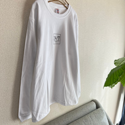 勇気湧く！メンズ ロンＴ《ホワイト》メンズM～XXL（3L）/ユニセックス 白Tシャツ 7枚目の画像