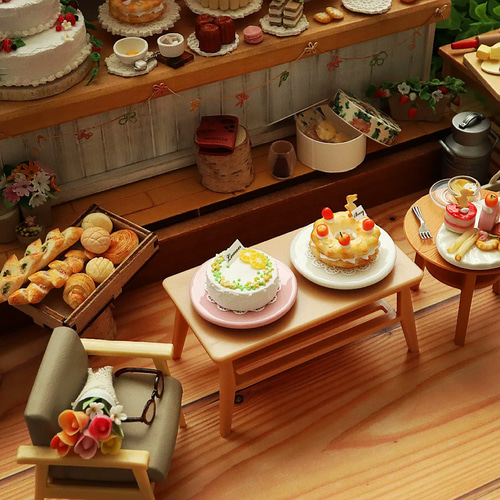 受注製作】ミモザのケーキセット【ミニチュア】 その他置物 Jun 通販