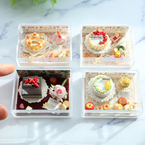 受注製作】ミモザのケーキセット【ミニチュア】 その他置物 Jun