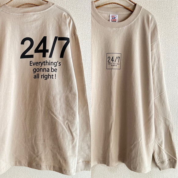 勇気湧く！メンズ ロンＴ《ストーン》メンズM～XXL（3L）/ユニセックス 長袖Tシャツ 1枚目の画像