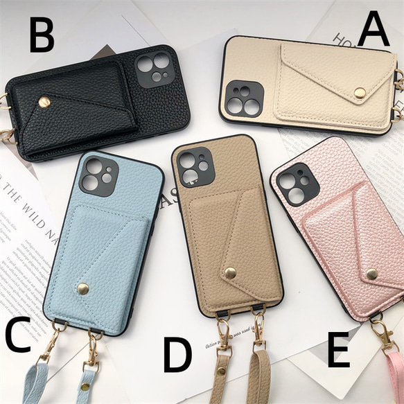 iPhone用 〈5色から選べます♪〉iPhone15/15Pro ストラップ付き スマホケース ショルダーストラップ 人気・おすすめ｜使いやすい・旅行におすすめ 品質保証 全国発送 正規品・日本国内発送・安心保証付き