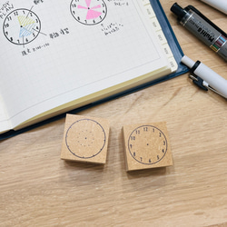 【バレットジャーナルに】数字の無い時計スタンプ 3枚目の画像
