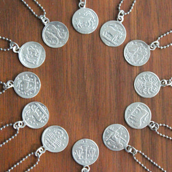 【選べる12星座】The Zodiac sign Coin Necklace / SV925 / サージカルステンレス 2枚目の画像