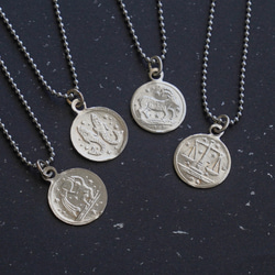 【選べる12星座】The Zodiac sign Coin Necklace / SV925 / サージカルステンレス 1枚目の画像