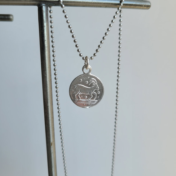 【選べる12星座】The Zodiac sign Coin Necklace / SV925 / サージカルステンレス 10枚目の画像