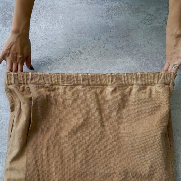 【福袋】ゆったりガーゼロンT/生成り＋コクーン巻きスカート/ブラウン 17枚目の画像