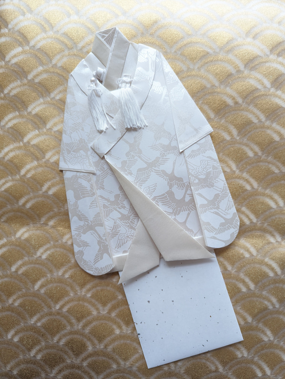 お祝儀袋　結婚式　御祝い　お祝い　白無垢　ウェルカムボード　結納　着物　友禅和紙 4枚目の画像