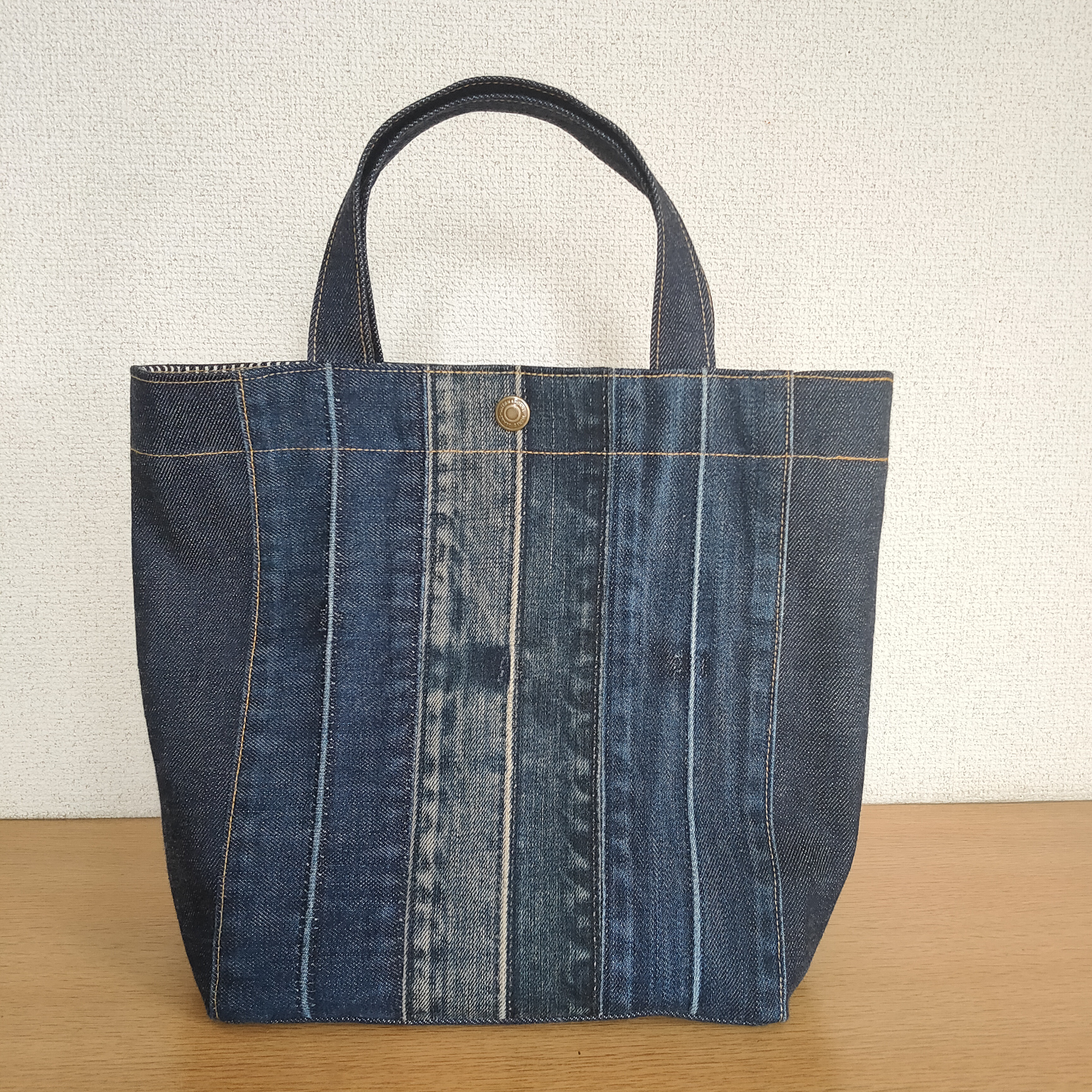 ⑪ミニトートバッグ ☆ 岡山デニム ハンドバッグ パッチワーク