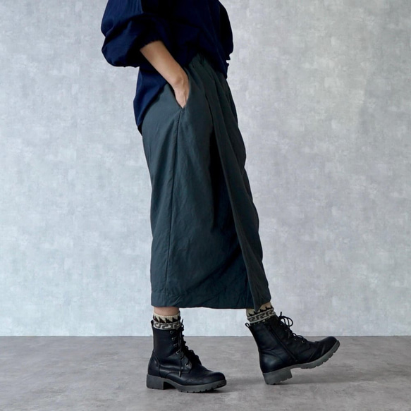 【福袋】寬鬆紗布T卹/灰色+繭形裹身裙/黑色 第11張的照片