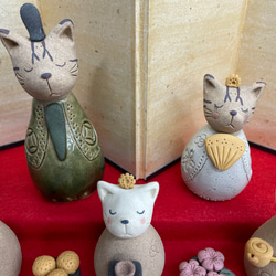 猫雛人形　三段飾り 3枚目の画像
