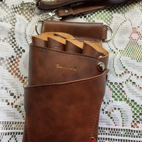 牛革シザーケース アンティーク調ブラウン その他バッグ Coeurdoux  