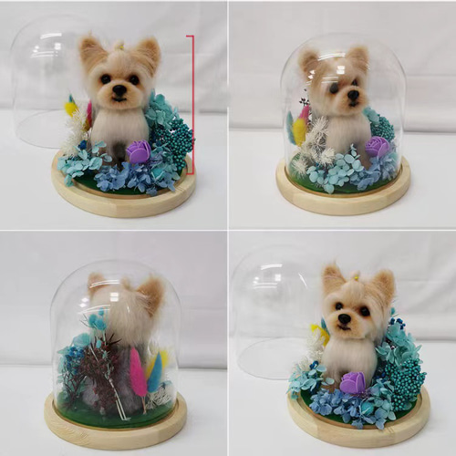 コスモスひつじちゃん 花一輪 受注制作 羊毛フェルト