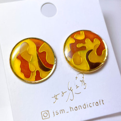 蜜之軌跡 | 耳環 Traces of honey Earrings | cloisonné 第4張的照片