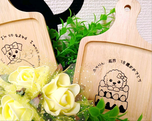 名刺入れとペン用トレー(黄色のバラ)