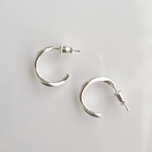 Wave Half hoop Pierced Earrings / SV925 ≪送料無料≫ 11枚目の画像