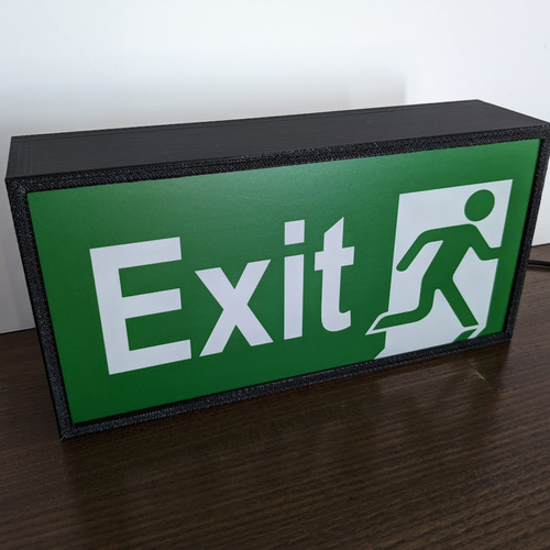 Amazon | 【Lサイズ 壁掛け】EXIT 非常口 出口 避難灯