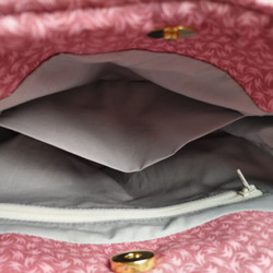 カラフルな刺繍の手提げトートバッグ　（ピンク） 7枚目の画像