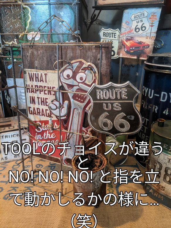 アメリカンガレージ ツールホルダー 自立式看板 工具掛け ガレージライフ #ツールボックス #パンチングボード ガレージ アメリカンガレージ 工具掛け #ブリキ看板 シャビー缶