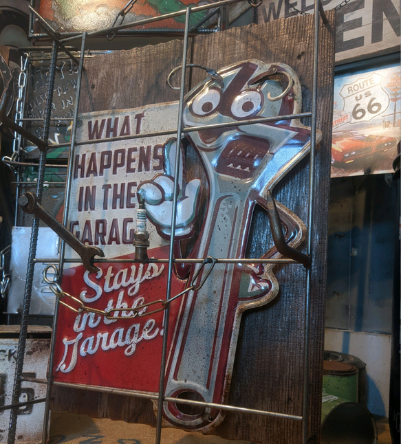 アメリカンガレージ ツールホルダー 自立式看板 工具掛け ガレージ