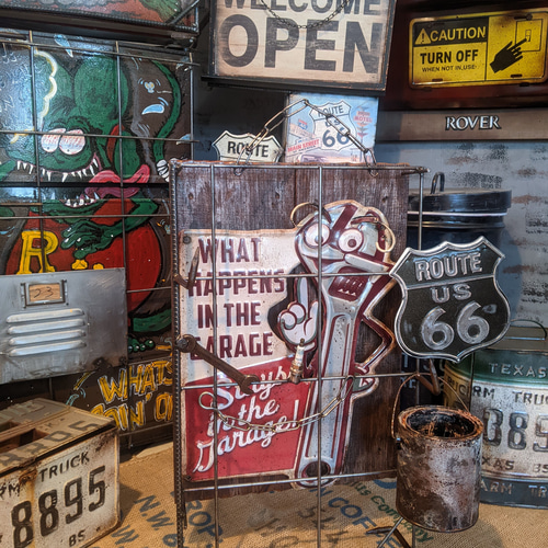 アメリカンガレージ ツールホルダー 自立式看板 工具掛け ガレージ