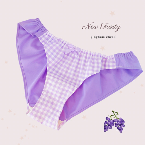 〘302〙ふんどしパンツ　みず色×チェック　リラックスショーツ ふんどしパンツ単品 リラックスショーツ ふんどしショーツ