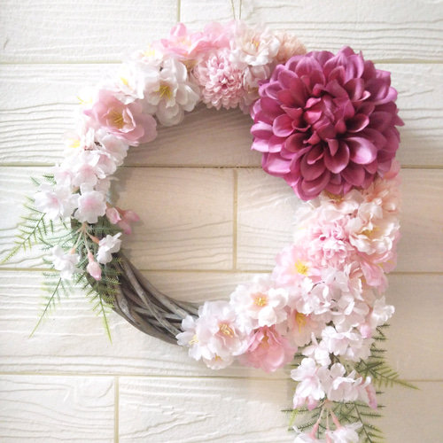 春色 スプリングリース 桜 リース しだれ桜 リース Harry Chop 通販