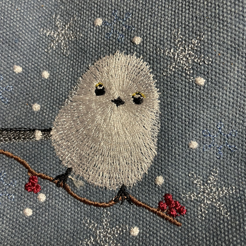 ●ビッグマザーズバッグ●親子もふもふシマエナガ　ハンドメイド　帆布生地 ○ビッグマザーズバッグ○親子もふもふシマエナガ ハンドメイド