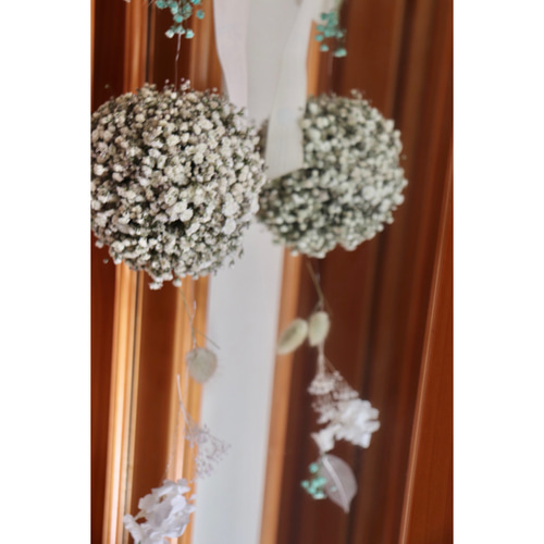 ✳︎フライングボール✳︎かすみ草 リース HELLO FLOWER 通販 15403104