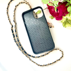 【特集掲載作品】スマホショルダー　人気　ストラップ　カード収納　おしゃれ　チェーン付き　iPhoneケース　iPhone 5枚目の画像