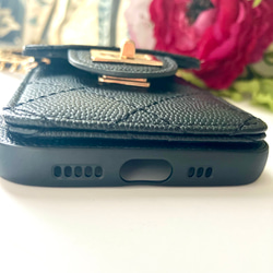 【特集掲載作品】スマホショルダー　人気　ストラップ　カード収納　おしゃれ　チェーン付き　iPhoneケース　iPhone 8枚目の画像