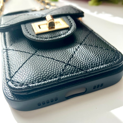 【特集掲載作品】スマホショルダー　人気　ストラップ　カード収納　おしゃれ　チェーン付き　iPhoneケース　iPhone 10枚目の画像