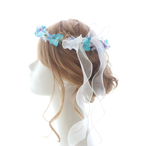 花かんむり　花冠 花冠 大人用 ~ Sweet Flower Tiara ~ 白 花かんむり 結婚式