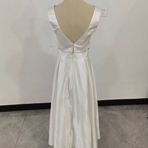 ウエディングドレス スレンダータイプ サテン ツーピース セパレート  