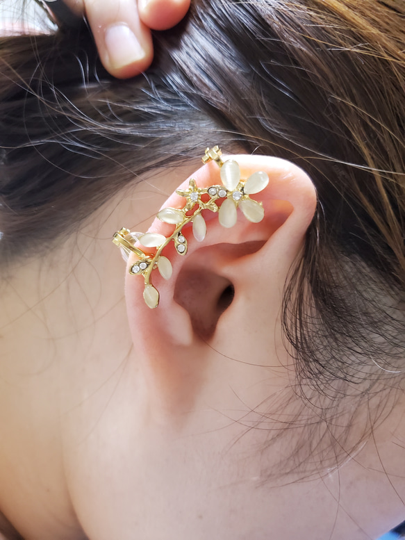 大人可愛い♡大きな苺ゆらゆら猫ピアス 可愛い ☆苺ユラユラ春キュート桜猫