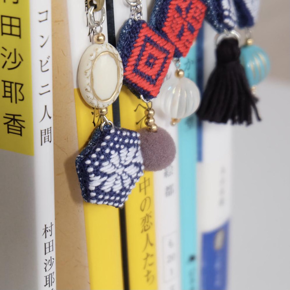 Kogin Sashi Kohana-chan Goro 大廳珠子書籤 [刺繡☺︎Sashiko] 書籤☺︎書籤☺︎ 2023 第10張的照片