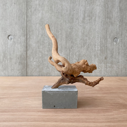 【コンクリート盆栽 流木オブジェ】ディスプレイ 什器 アクセサリー ネックレス インテリア アート アクアリウム 水槽 2枚目の画像