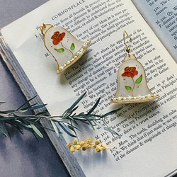 Handmade Beloved rose Earrings | cloisonné 2枚目の画像