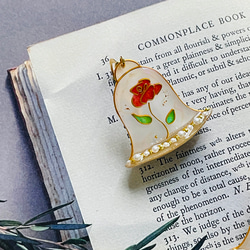 Handmade Beloved rose Earrings | cloisonné 4枚目の画像