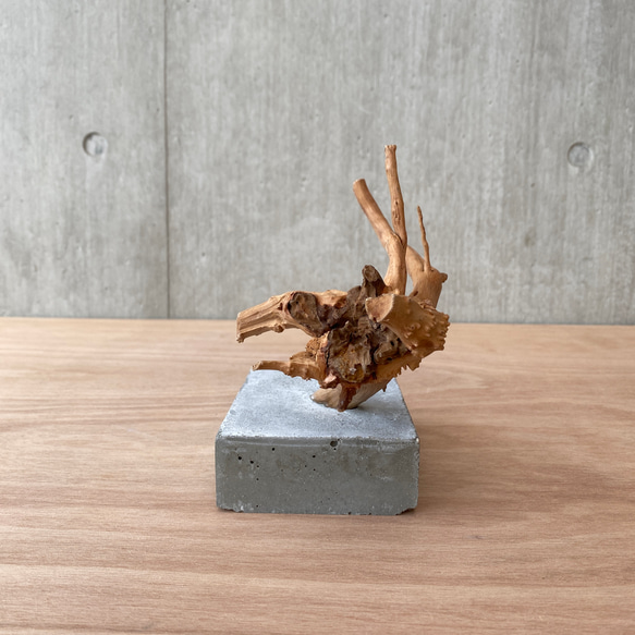 【コンクリート盆栽 流木オブジェ】ディスプレイ 什器 アクセサリー ネックレス インテリア アート アクアリウム 水槽 3枚目の画像