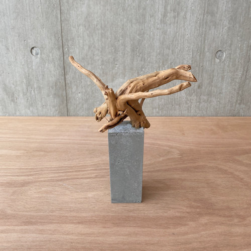 コンクリート盆栽 流木 木 オブジェ インテリア アート アクセサリー ➂【コンクリート盆栽 流木オブジェ】ディスプレイ アート