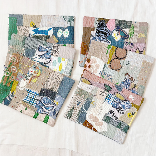 ミナペルホネン 専用 スマホポーチ キルト papurikko マスタード ミナ