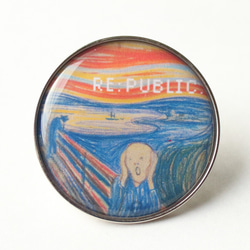 ◆RE:PUBLIC. -The Scream- (1895)　ピンバッチ　アート　グラフィック 3枚目の画像