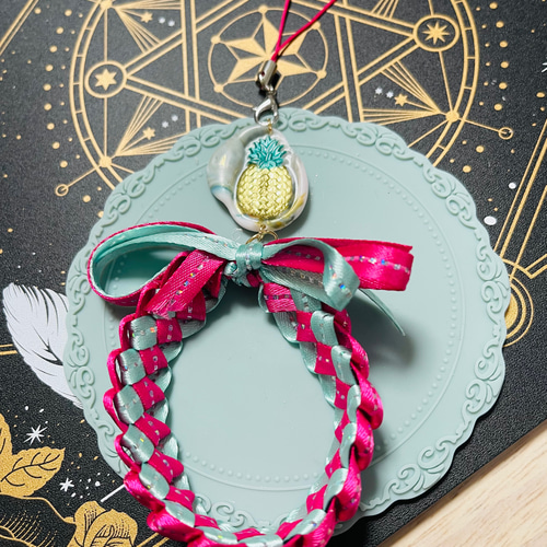 シーリングスタンプとリボンレイストラップ その他携帯アクセサリー 水  